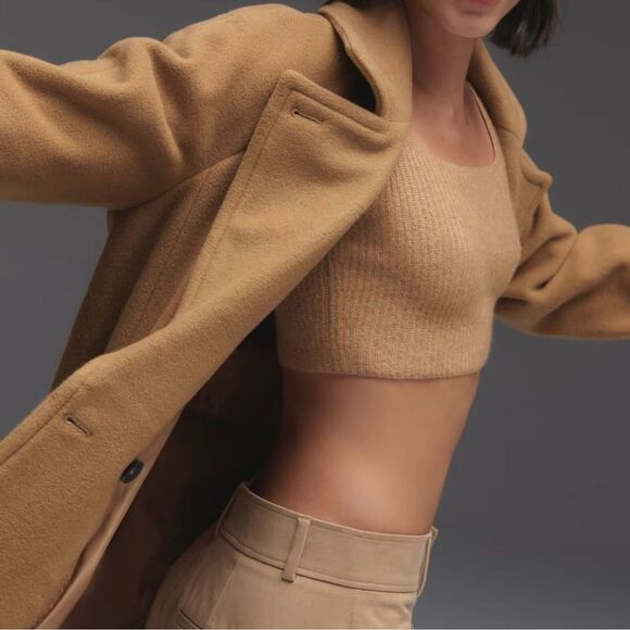 Everlane Cozy Stretch Knit Crop Tank Womens M Wool Yak Softcore Cozycore Fuzzy - Picture 8 of 12